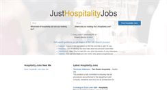 Desktop Screenshot of justhospitalityjobs.com