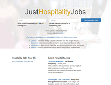 Tablet Screenshot of justhospitalityjobs.com